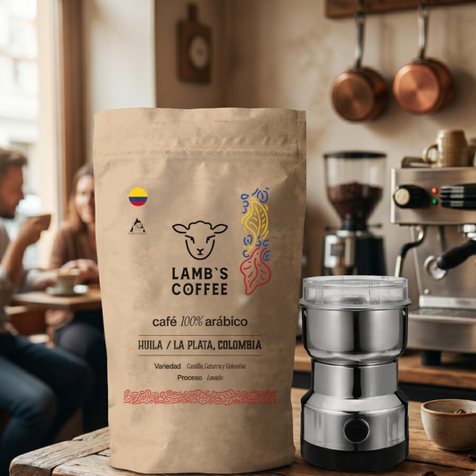 Pack Molinillo + Café de Especialidad Colombia.